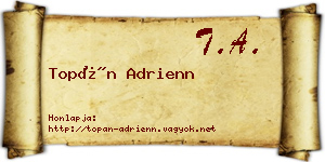 Topán Adrienn névjegykártya